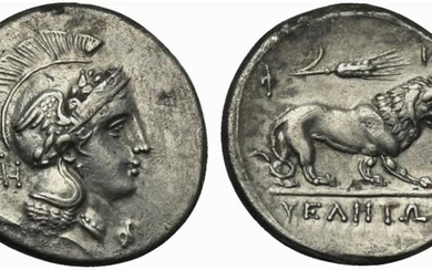Lucania, Velia, Didrachm signed by Philistion, ca. 300-280 BC AR...
