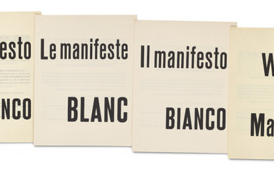 Lucio Fontana. White Manifest. Il manifesto …