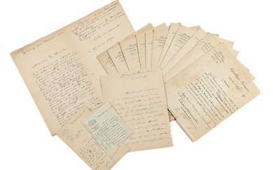 [MONET (Claude) & MANET (Édouard)] Fort ensemble de 15 documents de ou adressés à Monet, consacrés à la donation de l'