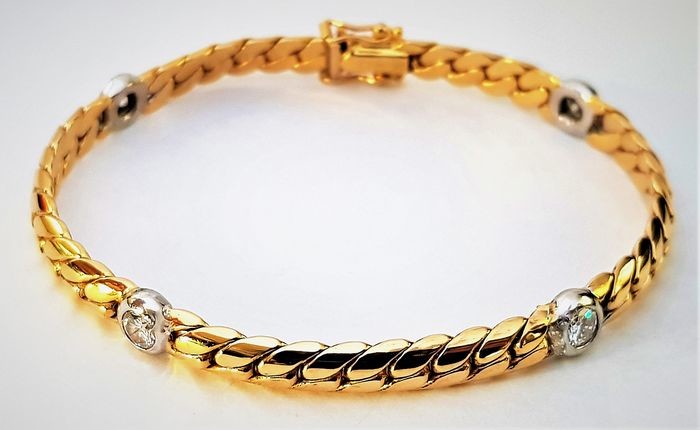Mahlberg - 18 kt. Yellow gold - Bracelet - Diamonds