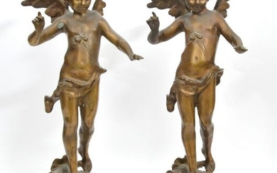 Maitland-Smith Bronze Cherubs Pair