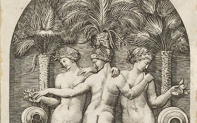 Marco Dente, Italian act.1515-1527- Speculum Romanae Magnificentiae: The Three Graces,...