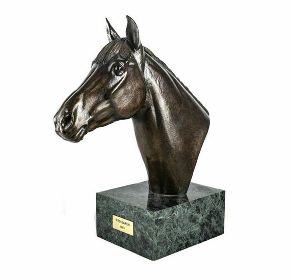 Marilyn Newmark Bronze Horse Sculpture "Red Baron"