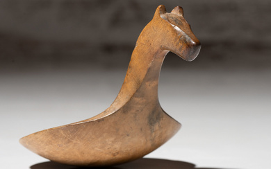 Meskwaki Carved Maple Figural Ladle, Horse