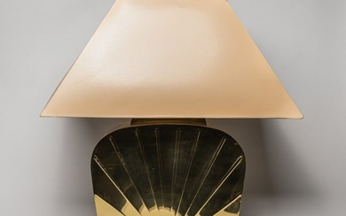 Mid-Century Large Brass Lamp