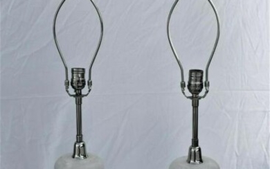 Mid Century Modern/deco style Alabaster Lamps