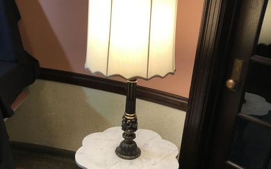 Mid Century Traditional Marble Table Lamp Combo