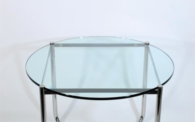 Mies Van der Rohe for Knoll Glass Top MR Side Table