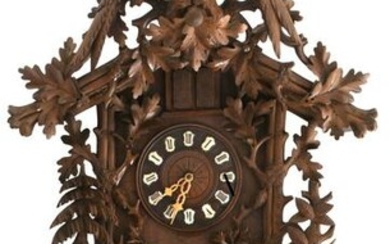 Monumental Black Forest Carved Musical Cuckoo Clock