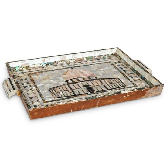 Mother of Pearl & Abalone Religious Tray