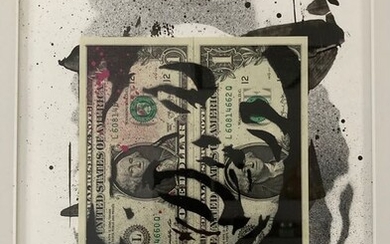 Mr.XO - “Money Can’t Buy Life” framed DollArt$ by Mr.XO vs Bob Marley