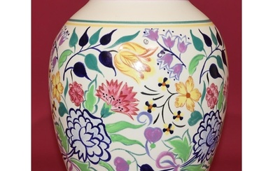 N. Blackmore, Poole, large round bulbous thin necked vase on...
