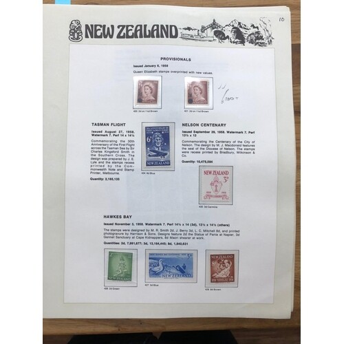 NEW ZEALAND all periods collection in 2 printed albums compr...