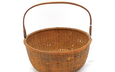 Nantucket Lightship basket, 19th century, round