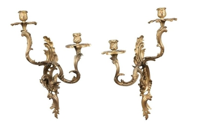 Napoleon III Bronze Two-Light Figural Sconces