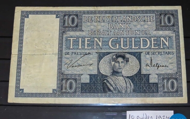 Nederlandse bankbiljet 10 gulden 1924