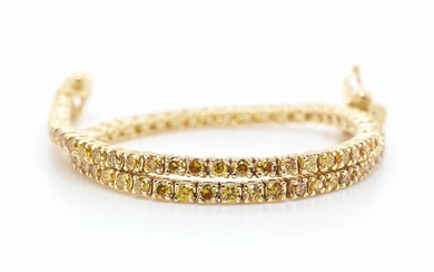 No Reserve Price -1.81 tcw - 14 kt. Yellow gold - Bracelet Diamond