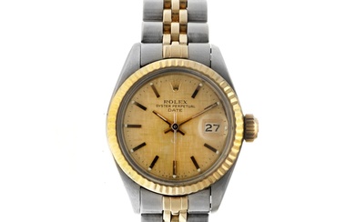 No Reserve - Rolex Date Lady 6917 "linen dial"- Dameshorloge - ca. 1981.