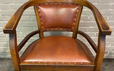 Office chair - Leather, Wood, Metal