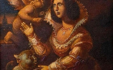 Oil painting 18th century lady Litvinov Oleg Arkad'yevich