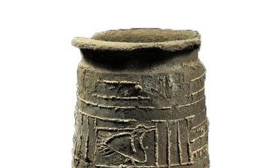 Old Babylonian Pottery Rare Old Babylonian pot/clay vessel, with inscriptions + note expert - 10.2×6.5×6.5 cm - (1)