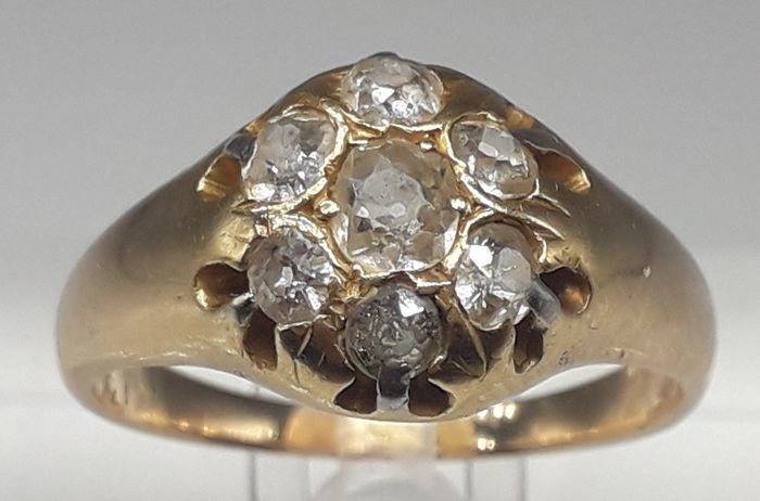 Old-Cut Diamond (0.90ct) VS2 - 18 kt. Yellow gold - Ring