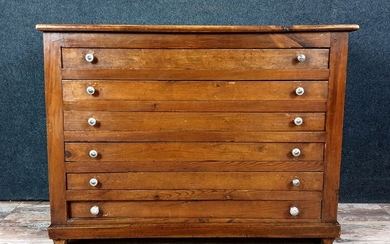 Old collector's furniture in solid softwood - Wood - Mid 19th century