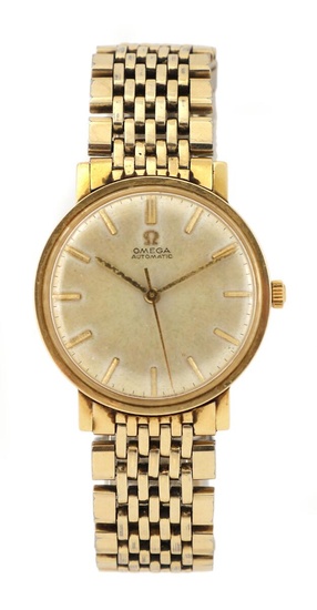 Omega A wristwatch of 14k gold. Ref. 161009. Mechanical movement with automatic...