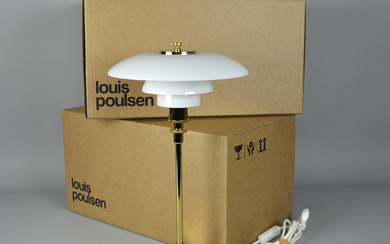 POUL HENNINGSEN. 2x PH 2/1 BRASS TABLE LAMP.