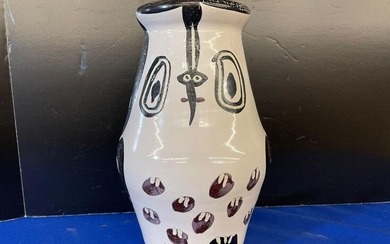 Pablo Picasso Black and Maroon Owl Vase