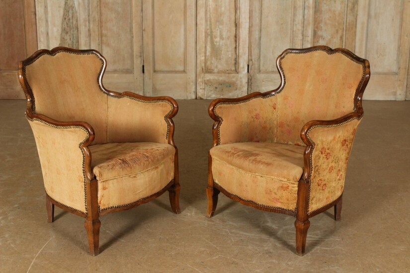 Pair of Stylish Early to Mid 20th C. Armchairs