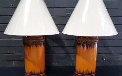 Pair of Tall Italian Ceramic Table Lamps - 3236 (H:70cm)