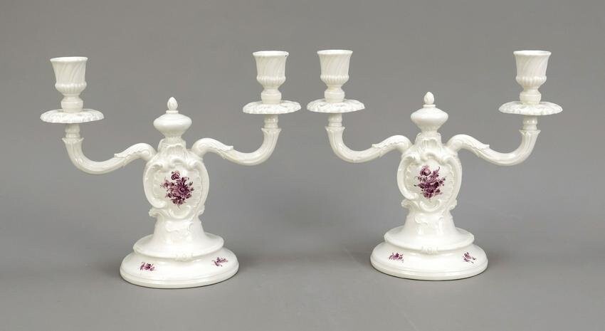 Pair of candlesticks, 2-flame