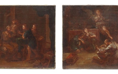Pierre PARROCEL (1670 - 1739) L'Envol de l'Ange Raphaël et Tobie rendant la vue à...
