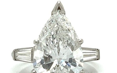 Platinum 5.24 Ct. GIA Certified Diamond Engagement Ring