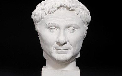 “Pompejus Magnus” cast of Roman head. Mrk. Ny Carlsberg Glyptotek. H. incl...