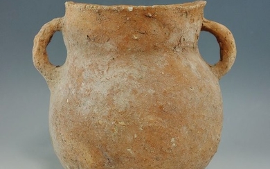 Prehistoric, Bronze Age Terracotta Holy Land Double Handled Vessel - 124×105×0 mm