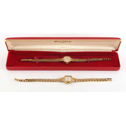 Property of a gentleman - a lady's Rotary 9ct gold cased wri...