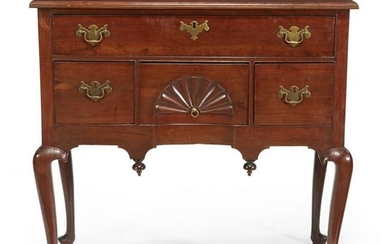 Queen Anne mahogany high chest base, New England, 18th