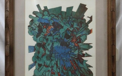 R. D Schimall Artist Proof Signed Limited Edition Abstract Etching