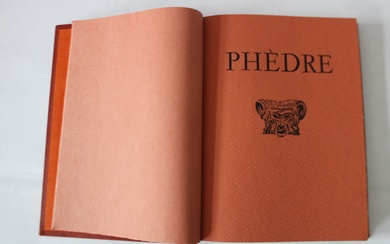 RACINE Jean - BOSSHARD Rodolphe-Théophile. Phèdre, 1943, Editions Gonin à Paris-Lausanne. Illustré de lithographies originales...