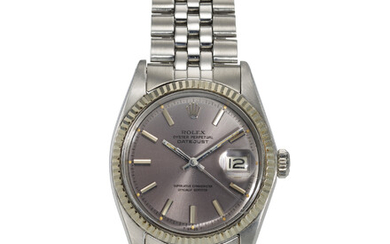 ROLEX, REF. 1601, DATEJUST, A FINE STEEL AND 18K WHITE GOLD WRISTWATCH WITH DATE