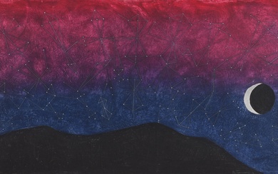 RUFINO TAMAYO, MEXICAN 1899-1991, GALAXIA, 1977, Mixografia in colors, Sheet: 19 1/2 x 46 1/2 in. (49.5 x 118.1 cm.), Frame: 30 1/4 x 56 3/4 in. (76.8 x 144.1 cm.)