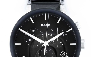 Rado: A Ceramic and Stainless Steel Calendar Chronograph Wristwatch, signed...