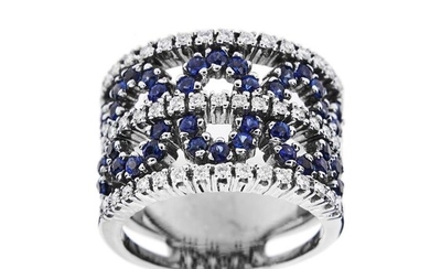 Recarlo - 18 kt. White gold - Ring - 1.90 ct Sapphires - Diamonds