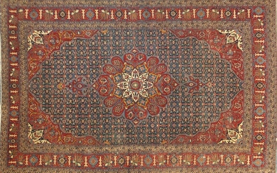 Rectangular Iranian wool Tabriz design carpet, 361cm x