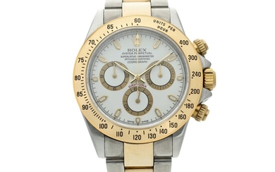 Reference 116523 Daytona A stainless steel and yellow gold automatic chronograph wristwatch with bracelet, Circa 2002