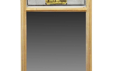 Regency Style Giltwood Verre Eglomise Pier Mirror