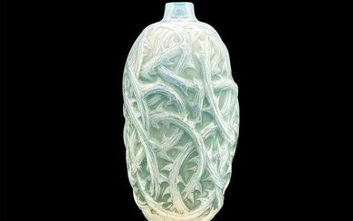 Rene Lalique Glass Vase, Ronces 946