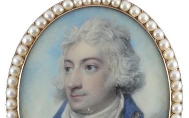 λRichard Cosway RA (1742-1821) Portrait miniature of a...